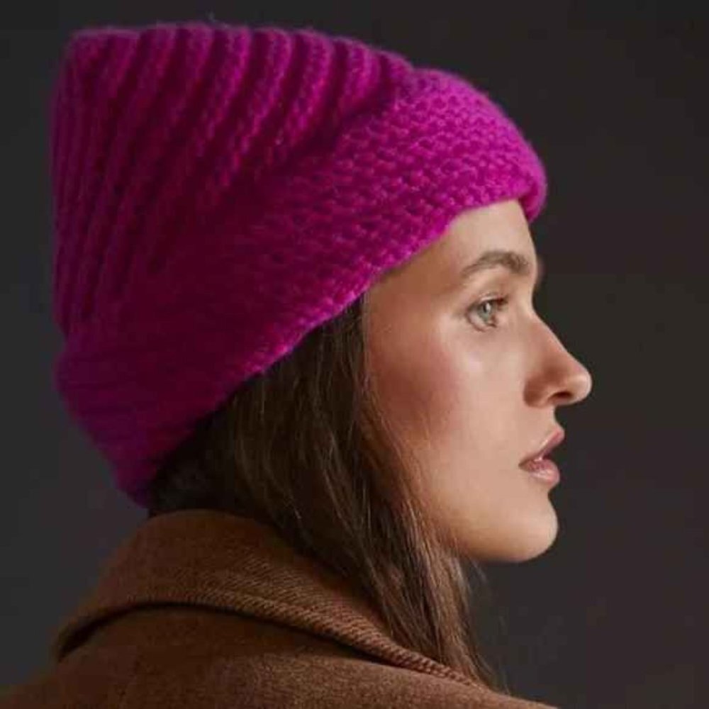 Anthropologie Pink Knit Hat
